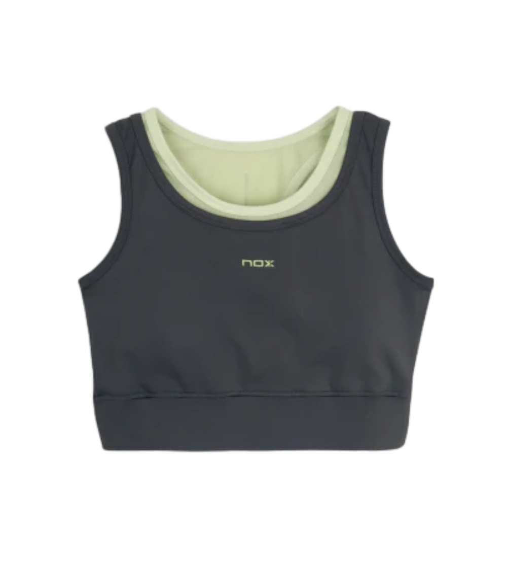Sujetador deportivo NOX para mujer Pro Carbón Gris